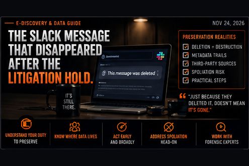 Cover art: a laptop screen showing This message was deleted, with a list of preservation realities